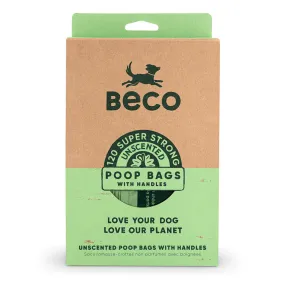 Beco Super Strong Unscented Extra Large Dog Poop Bags with Handles 120pk^^^