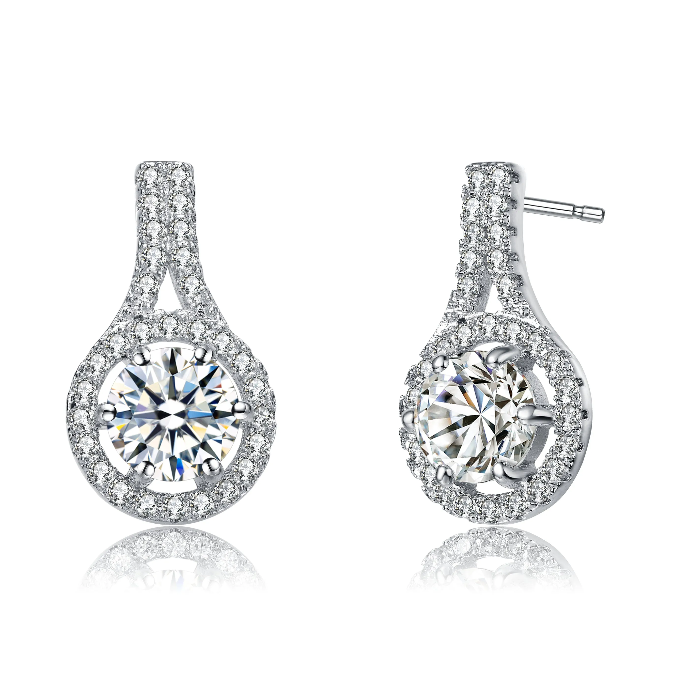 Constance Teardrop Loop Stud Earrings