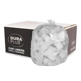 DURA PLUS 35x50" Strong Clear LLDPE Garbage Bags, 125/Case | Denson CFE