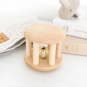 Handmade Montessori Cylinder Wooden Bell Roller