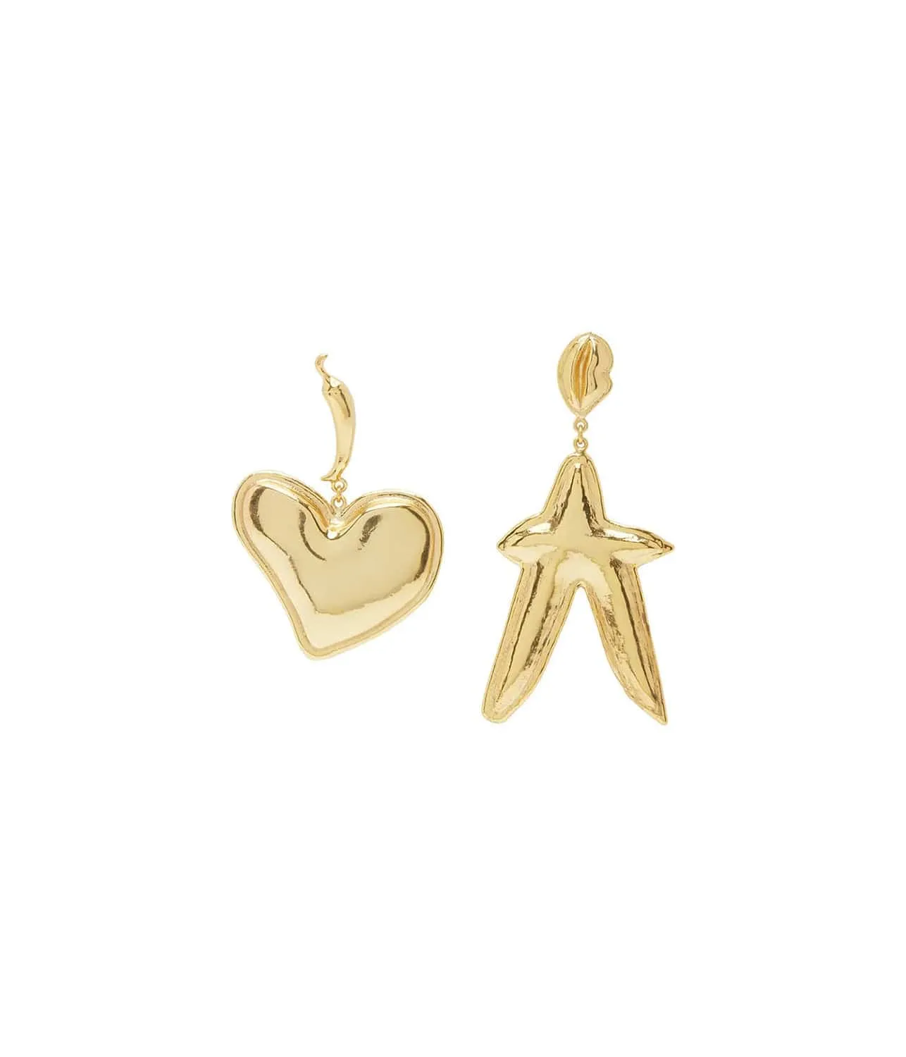 HIGH ROLLER HEART STAR EARRINGS