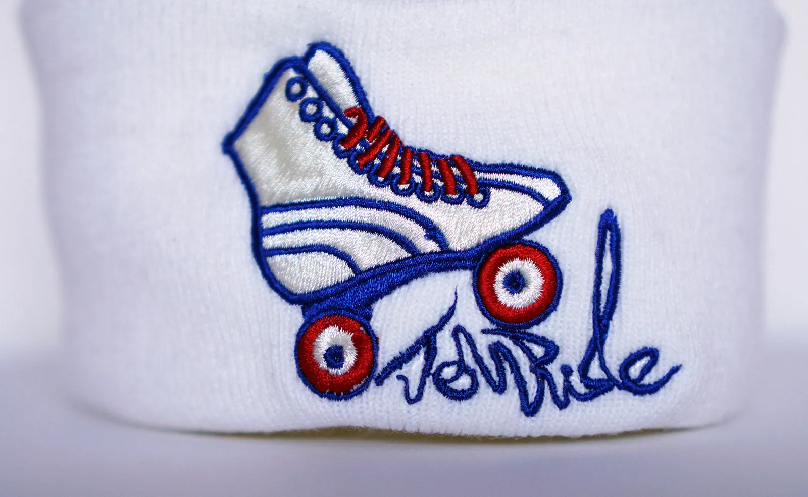 JoyRide Roller Skate Knit Cuff Beanie Cream