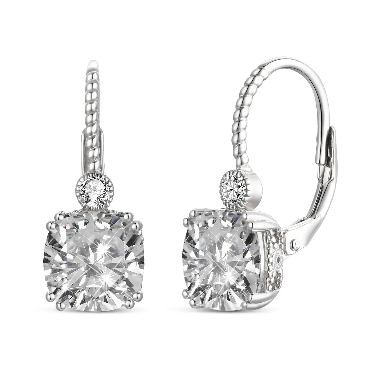 Marie Zirconia Leverback Drop Earrings