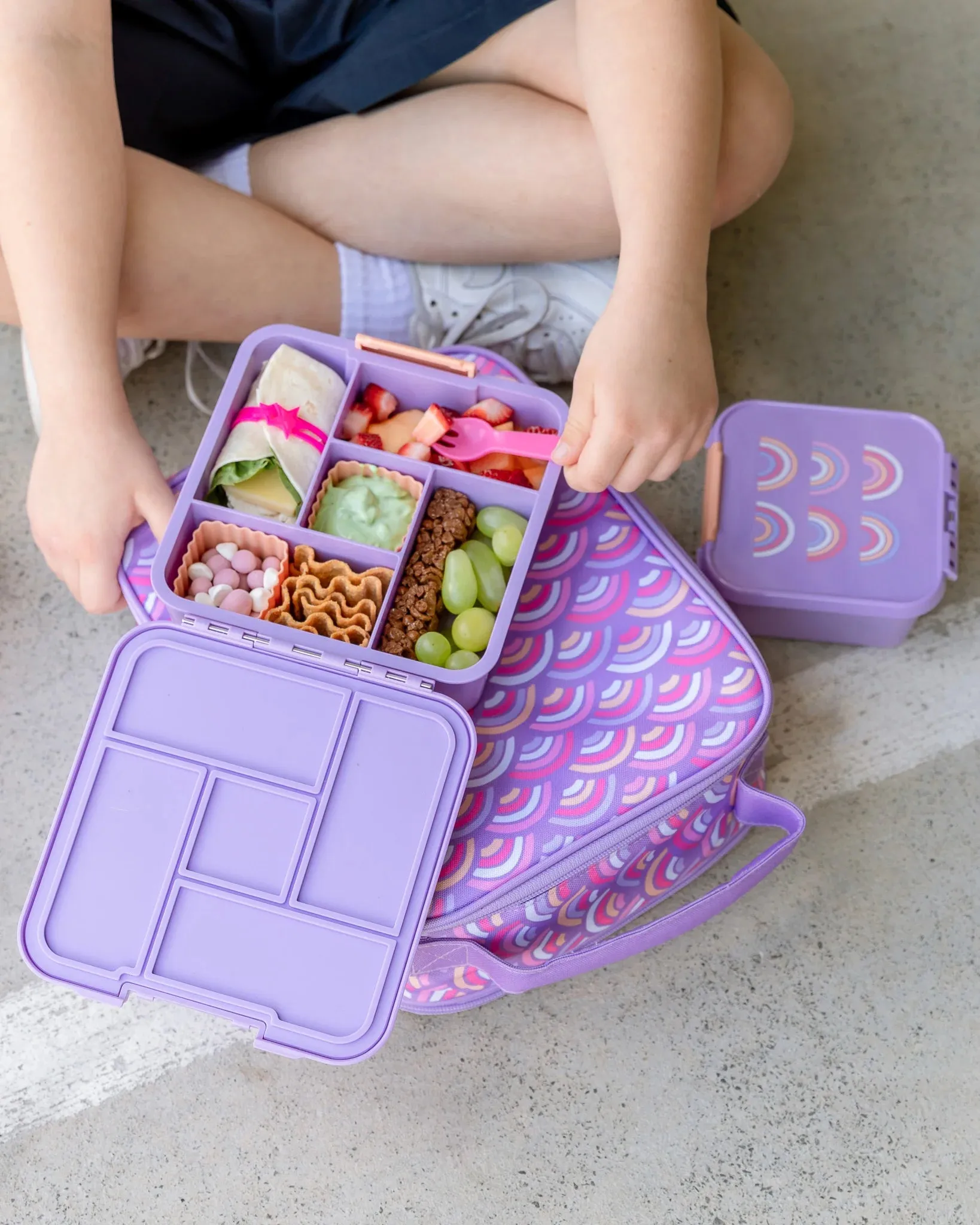 MontiiCo Insulated Lunch Bag Rainbow Roller