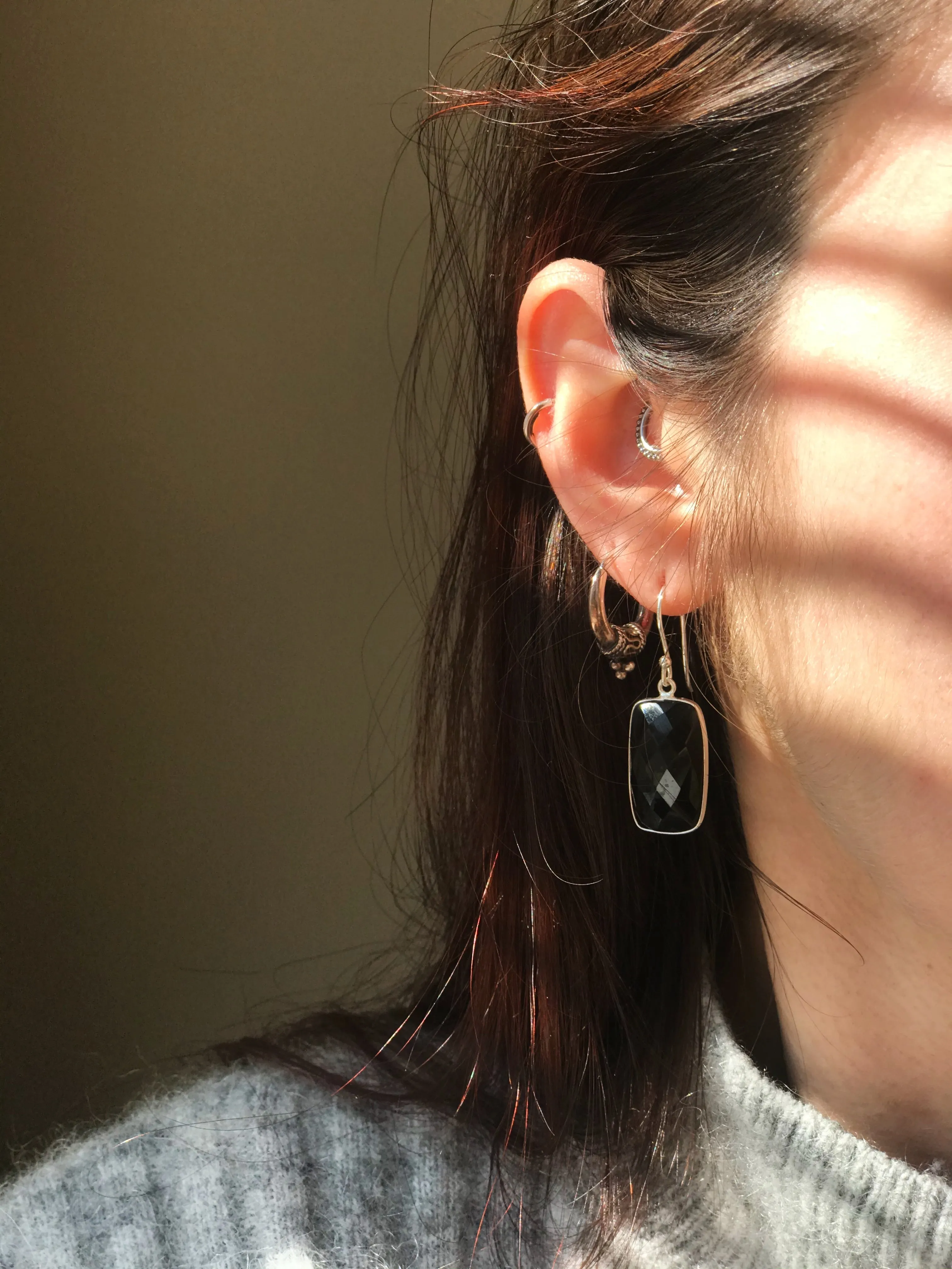 Onyx Adora Earrings Rectangular & Square