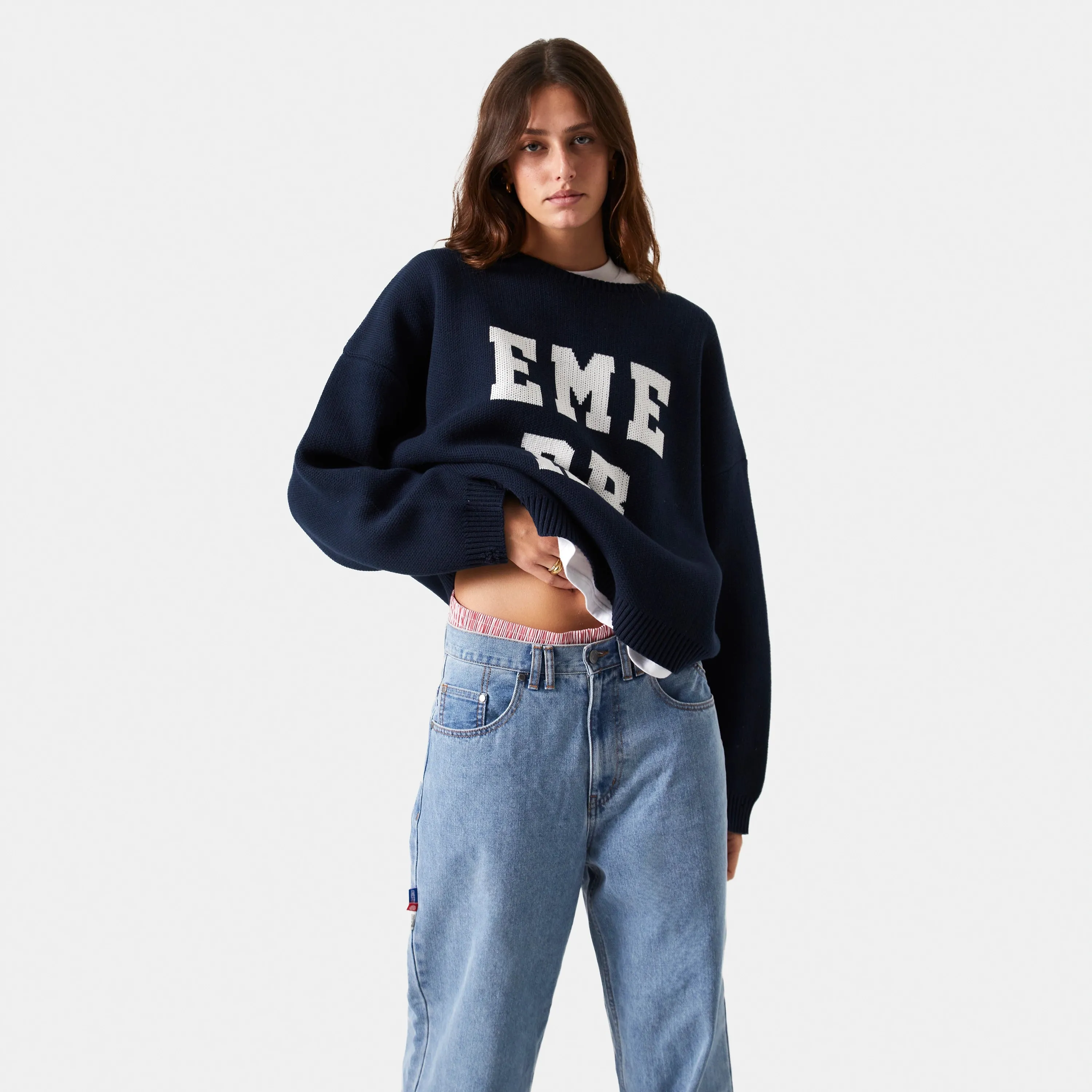R Roller Navy Knit